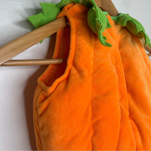Hallow’s Eve Pumpkin Costume Soft Puffy Infant 6-9 Months Orange Green Halloween - Picture 4 of 9